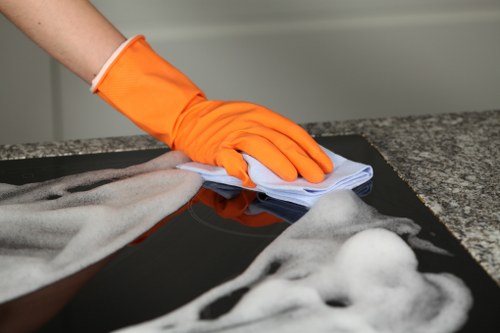 Professional office cleaning in SW5 reception area