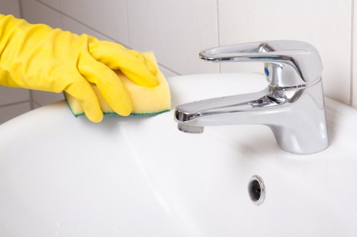 Professional office cleaners in SW5 maintaining a tidy workspace
