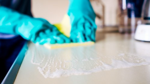 Commercial cleaners in SW5 maintaining a bright office space