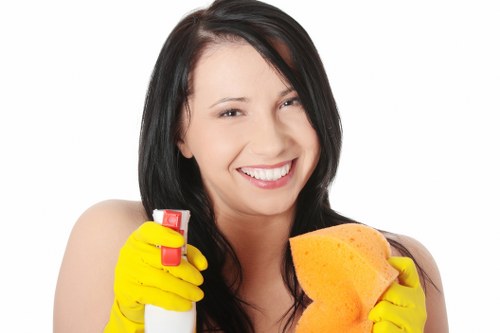 Professional cleaning service keeping an SW5 office kitchen and washroom hygienic