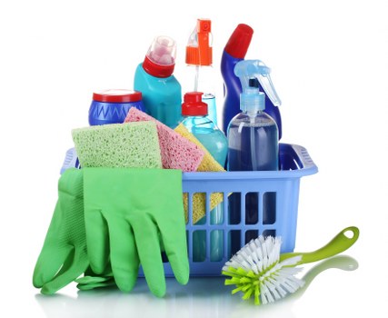 Reliable SW5 cleaners preparing a spotless kitchen and bathroom